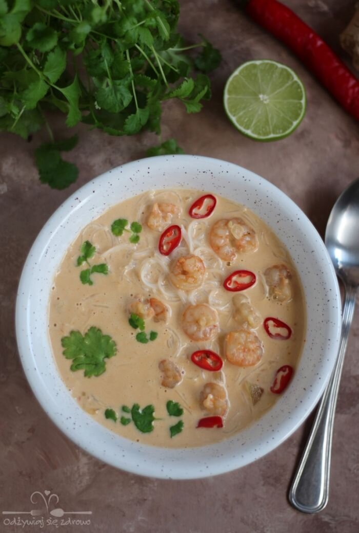 Zupa tajska z krewetkami