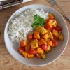 Curry z dynią, kurczakiem i pomidorami - miniatura